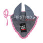 Grey Fly Veil Horse Ear Bonnet Crochet | Cotton Crochet with Lycra Ears | First Ride Sports FRS-FVEN-108